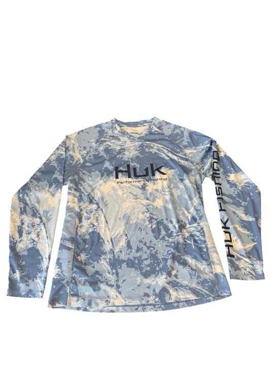 Huk Other - Huk Medium Mossy Oak Pursuit Performance Crew Fishing Long Sleeve